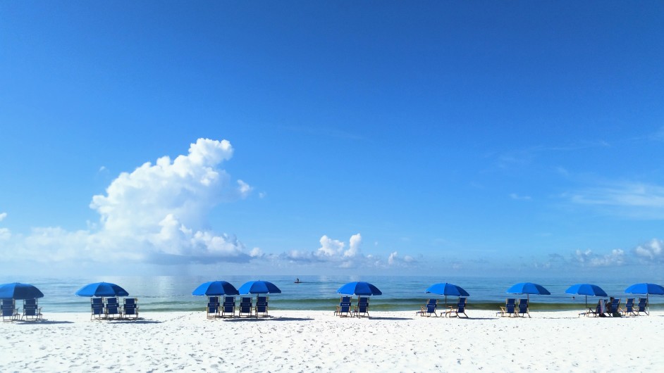umbrellas at a beach