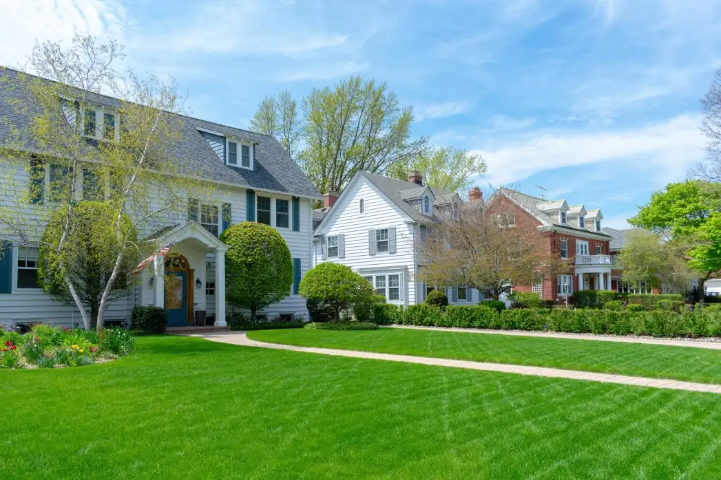 home with a green lawn