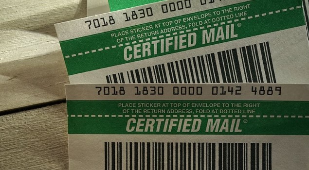 certified mail