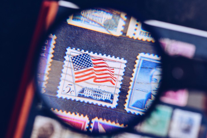 stamp of an american flag