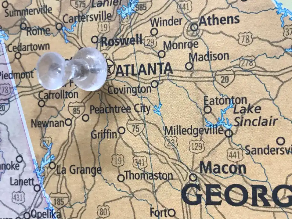 atlanta on the map