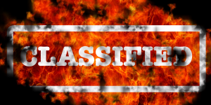 the word classify in flames