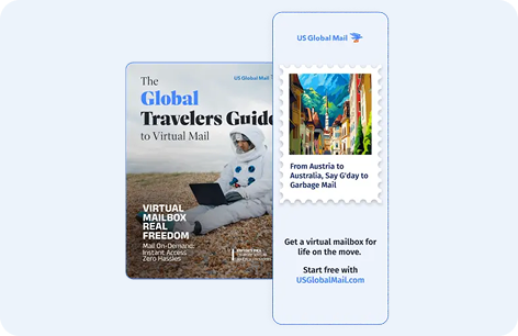 Global Travelers Guide and virtual mailbox newsletter for international customers
