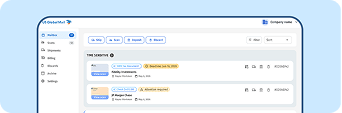 Screenshot of the US Global Mail online dashboard displaying a list of received mail items with sort and filter options.